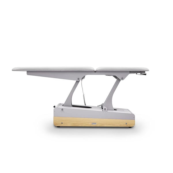 Camilla eléctrica SWOP 2L Starter Massage (color blanco): multidisciplinar, tapizado sin costuras, motor para regular altura y ruedas escamoteables