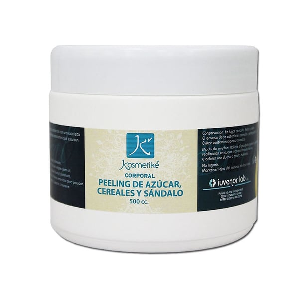 Peeling Corporal de Azúcar, Cereales y Sándalo Kosmetiké Profesional 500 cc: Efecto Relajante
