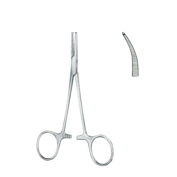 Pinza Hemostática Halsted-Mosquito Curva con Dientes Kinefis 12,5 cm