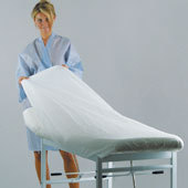 Sabanilla Blanca Ajustable de polipropileno 20 gr. 80 cm x 210 cm (10 o 100 unidades)