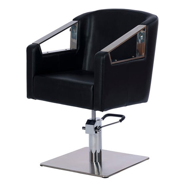 Sillón de Peluquería Curtis: Reposabrazos cromados