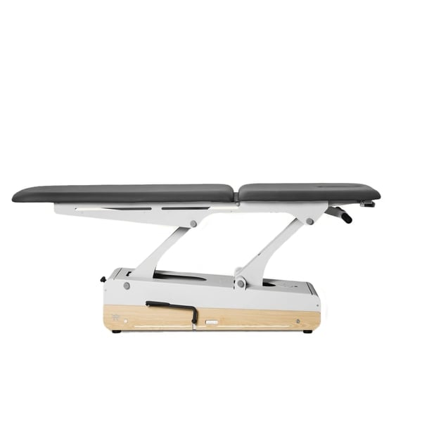 Camilla hidráulica Swop 2L Pro Hydro Physio: con cabezal largo con dos pistones, dos palancas para regular altura y 4 ruedas con giro 360º