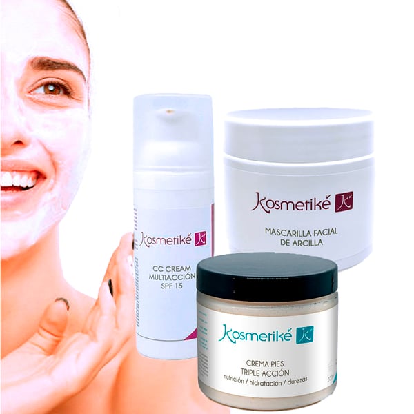 Tratamiento Cosmético Infinity: CC Cream + Mascarilla Facial Arcilla + Crema Pies Triple Acción