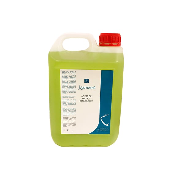 Aceite de Masaje Estimulante - Cítricos Kosmetiké Profesional 5 Litros: Propiedades Hidratantes, Suavizantes y Emolientes