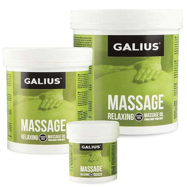 Aceite relajante de masaje Galius: para todo tipo de masaje antes y después del ejercicio