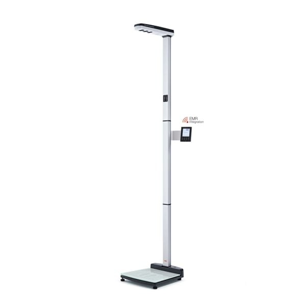 Báscula electrónica Seca 287: Tres sensores ultrasónicos y guía de voz para mediciones extremadamente precisas