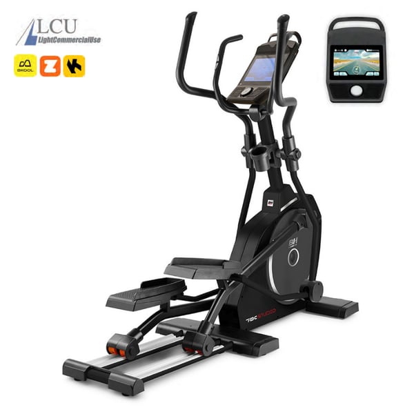 Bicicleta elíptica BH Fitness FDC20 TFT Multimedia G868BTFT: Para usuarios altos o de mayor peso con amplia zancada de 51 cm