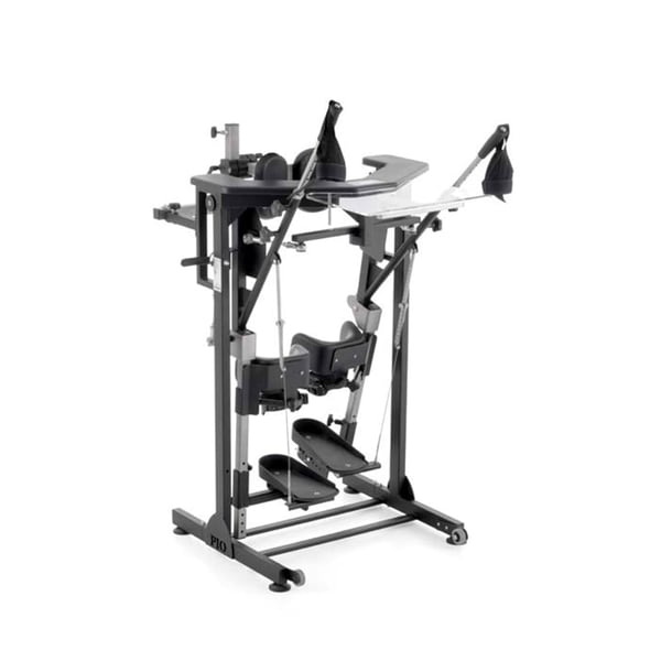 Bipedestador y simulador de la marcha con respaldo PIO para adultos con parálisis en miembros inferiores