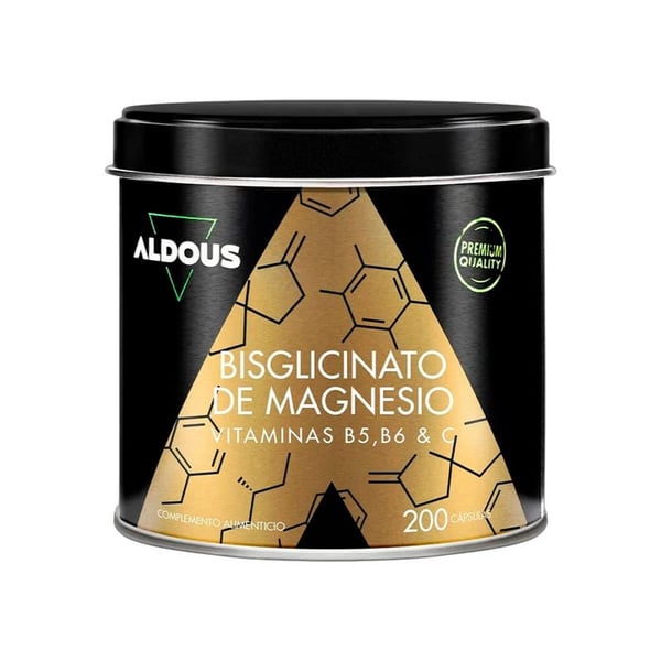 Bisglicinato de Magnesio con Vitamina B5, B6 y C Aldous (250 cápsulas)