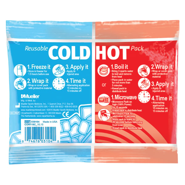 Bolsas de Frío-Calor Reutilizables Mueller - Tamaño Pequeño 12 X 15,2 cm (Caja de 12 unidades)