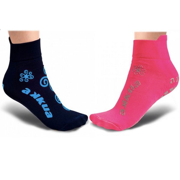 Calcetín Gym Infantil Negro y Azul (talla S)