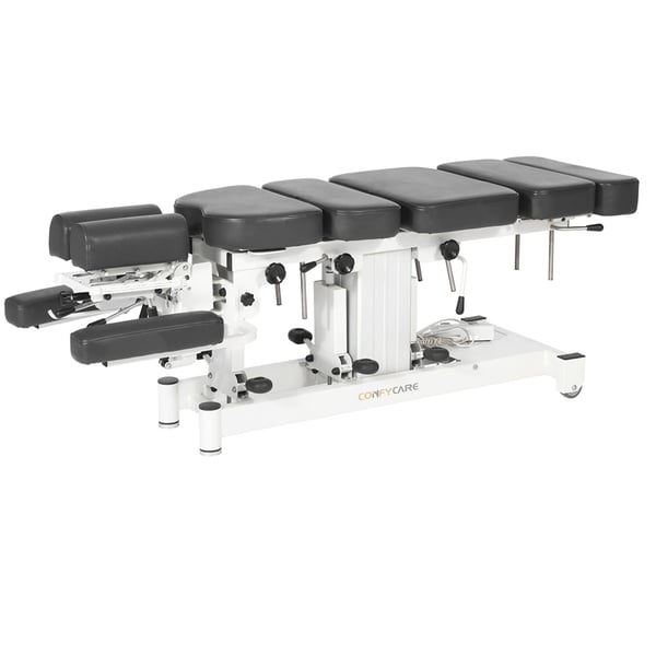 Camilla eléctrica Lym Plus: Siete secciones con drops para quiropráctica