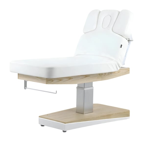 Camilla SPA LYR de 3 Motores con calefacción y base de madera natural