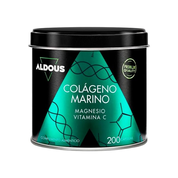 Colágeno Marino Hidrolizado con Magnesio y Vitamina C Aldous (200 cápsulas)
