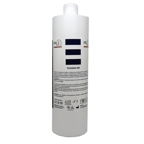 Gel de alta conducción para tratamientos con Ondas de Choque Focal con Generador Diamagnético CTU s Wave (1000 ml)