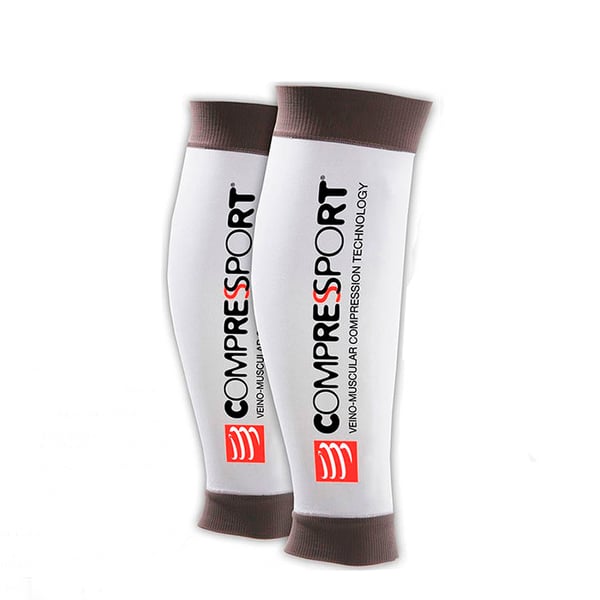 ÚLTIMAS TALLAS - Compressport R2 Media compresión pantorrillera - Color Blanco (Talla S)