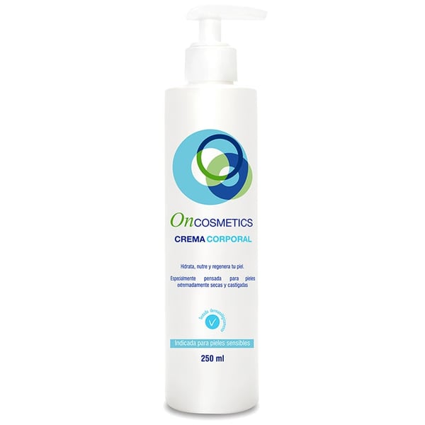 Crema corporal oncológica Oncosmetics Dermoprotectora hidratante 250mL: Crema corporal para el cuidado de la piel durante tratamientos oncológicos de quimioterapia y radioterapia