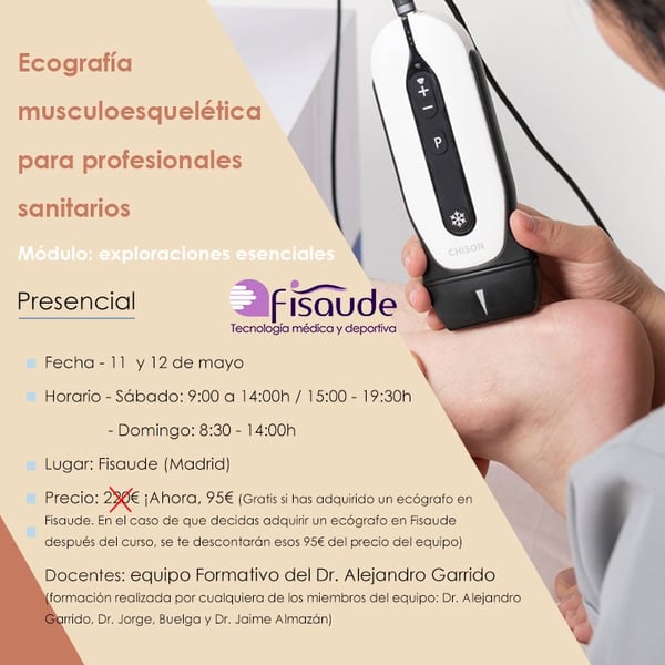 ECOGRAFÍA MUSCULOESQUELÉTICA PARA PROFESIONALES SANITARIOS: EXPLORACIONES ESENCIALES - PRESENCIAL - 11 Y 12 MAYO 2024
