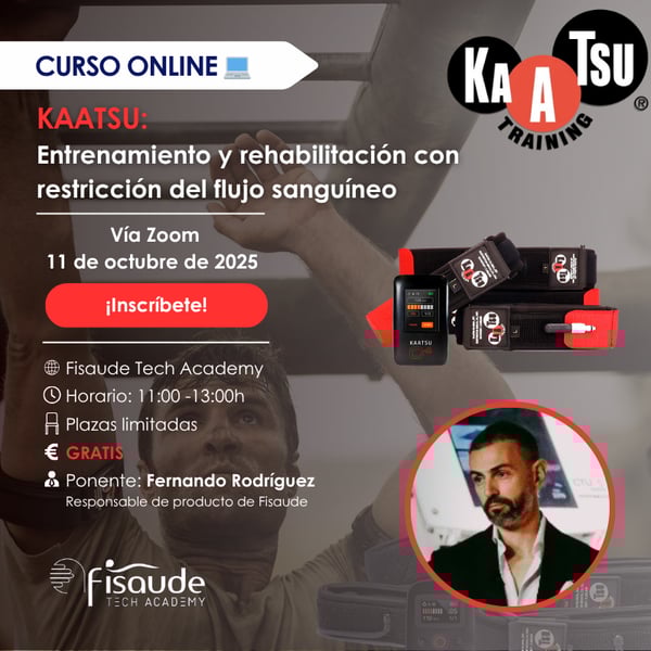 Curso online: Entrenamiento y rehabilitación con restricción del flujo sanguíneo - KAATSU - 11 de octubre de 2025 - Vía ZOOM