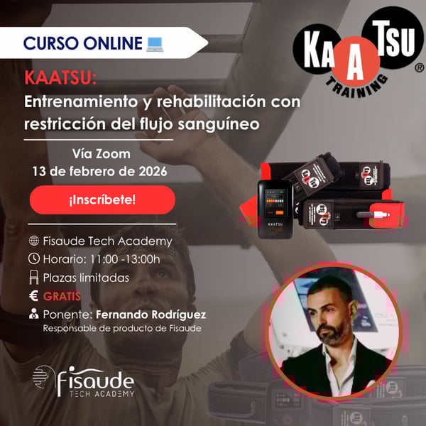 Curso online: Entrenamiento y rehabilitación con restricción del flujo sanguíneo - KAATSU - 13 de febrero 2026 - Vía ZOOM