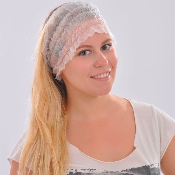 Diademas desechables en TST de Polipropileno: de 30gr y color blanco (caja de 100 unidades)