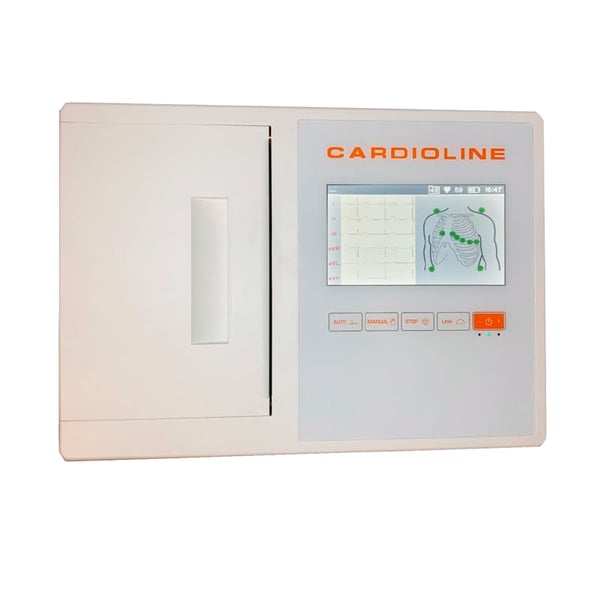 Electrocardiógrafo Cardioline ECG 200 L: con 12 canales de impresión e interpretación (Glasgow incluida)