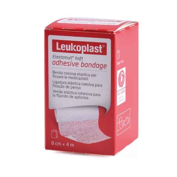 Elastomull Haft 8 cm x 4 metros: Venda elástica cohesiva de gasa