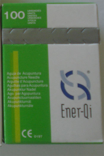 Agujas Acupuntura-Mango espiral bañado en plata con cabeza redonda y sin guía (Ener-qi)