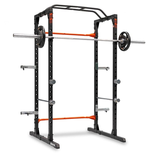 Power Cage con polea BH Fitness: soporte para pierna, polea alta y baja y soporte para almacenar discos
