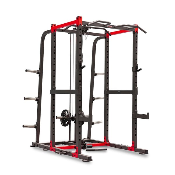 Pulley Cage BH Fitness: jaula multiejercicio con polea integrada, barra de dominadas y topes de seguridad