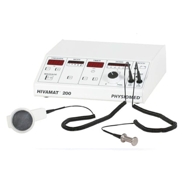 Dispositivo con efecto terapeútico Hivamat 200 de Deep Oscillation a través de impulsos electroestáticos