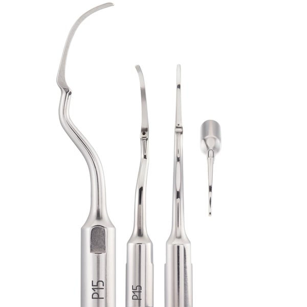 Insert P15: Cureta dental con superficie redonda ideal en las áreas frontal y canina