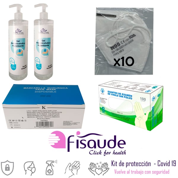 Kit de protección sanitaria - Covid 19: Vuelve al trabajo con total seguridad (Talla XL)