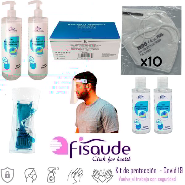 Kit de protección sanitaria Plus - Covid 19: Vuelve al trabajo con total seguridad
