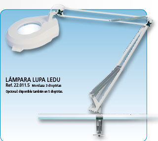 Lámpara Lupa Ledu Mordaza 3 dioptrías ( Ref. 22.011.5)