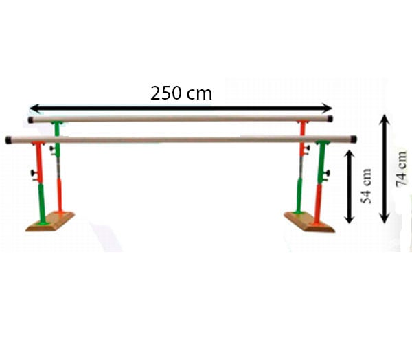 Paralelas Infantiles plegables y regulables en altura de 2,5m