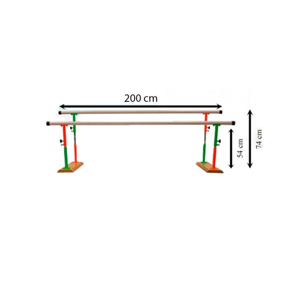 Paralelas infantiles plegables y regulables: Altura de dos metros