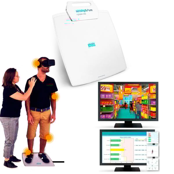 PhysioSensing VERTIGO PLUS: Plataforma baropodométrica + Software Equilibrio + Software Realidad Virtual (VR)
