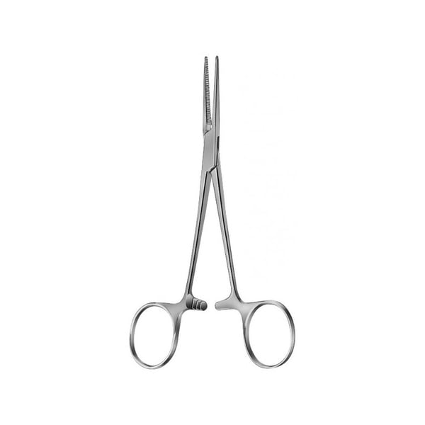 Pinza hemostática Crile recta con dientes, 14 centímetros (HASTA FIN DE EXISTENCIAS)