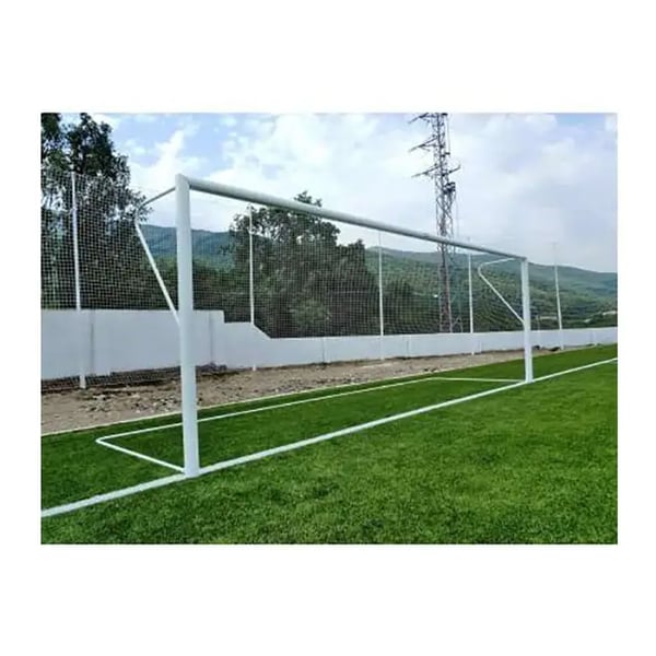 Juego de porterías de aluminio fútbol 7 - 90 mm fijas