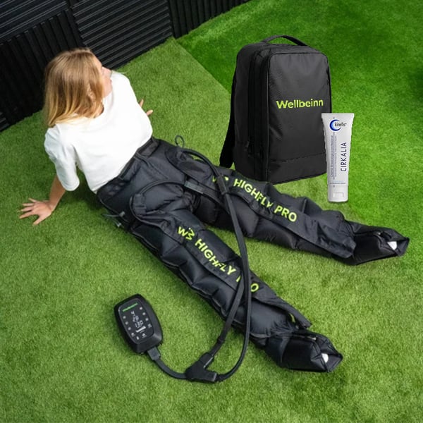 Botas de Presoterapia de Alto Rendimiento HighFly Pro + mochila + 1 Crema Kinefis Cirkalia Profesional 200ml de REGALO