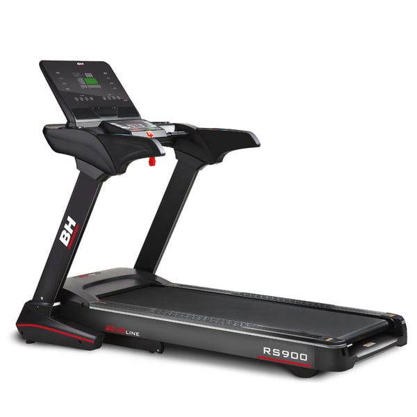 Cinta de correr RS900 BH Fitness: con una inclinación eléctrica de 15% y una superficie de carrera de 55 cm