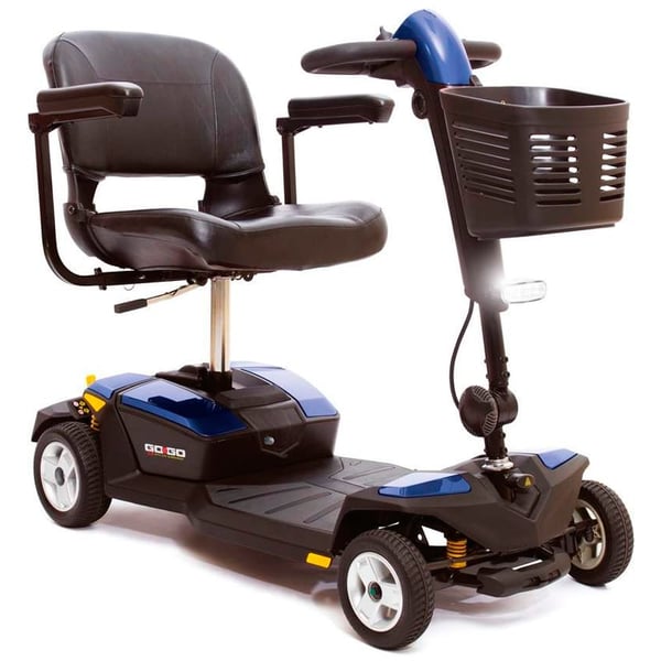 Scooter con suspensión Gogo-LX: Fácilmente desmontable y con luces LED delanteras