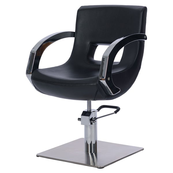 Sillón de Peluquería Bacall: Reposabrazos cromados