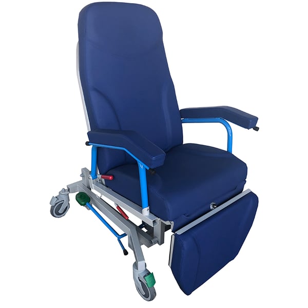 Sillón paciente multifuncional Tritón: Geriatría, domicilio, urgencias, transporte, rodable y elevable