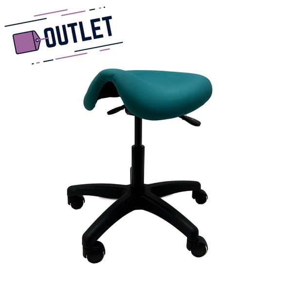 Taburete bajo Kinefis Economy: Tipo pony o silla de montar con altura de 44 - 57 cm (color verde) - ÚLTIMA UNIDAD