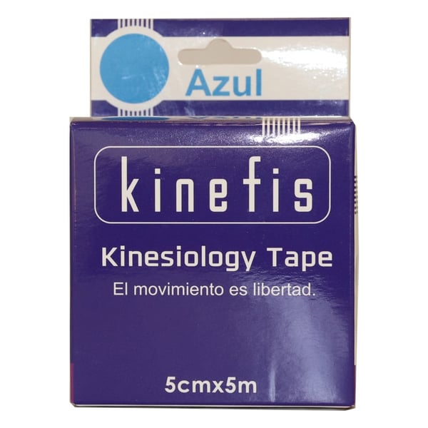 Vendaje Neuromuscular - Kinefis Kinesiology Tape Azul 5 cm x 5 metros