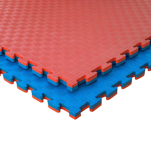 Tatami Puzzle reversible Kinefis modelo F (grosor 20 mm y textura cinco líneas) - Color: Rojo y Azul ¡Últimas unidades!