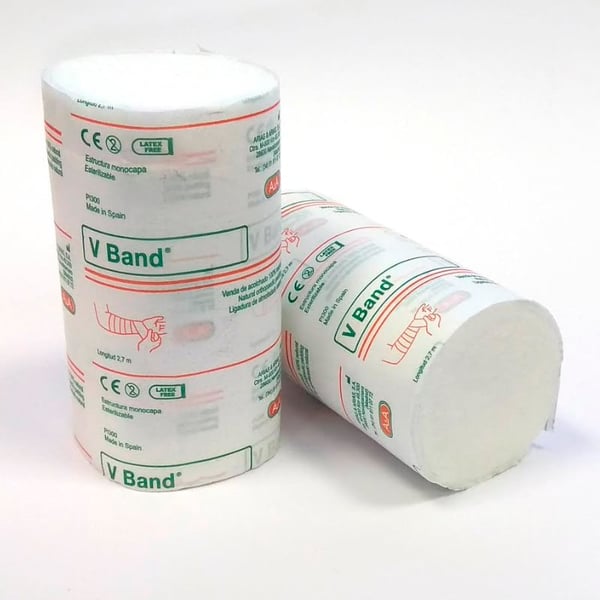 VBand 5 cm x 2,7 metros: Venda de almohadillado 100% viscosa, con doble capa de tejido sin tejer (Bolsa de 12 - 36 unidades)