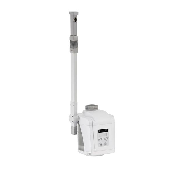 Vaporizador facial con ozono Cromo: con cabezal giratorio con receptáculo esenciero y brazo rotativo (capacidad de 1,3 litros)